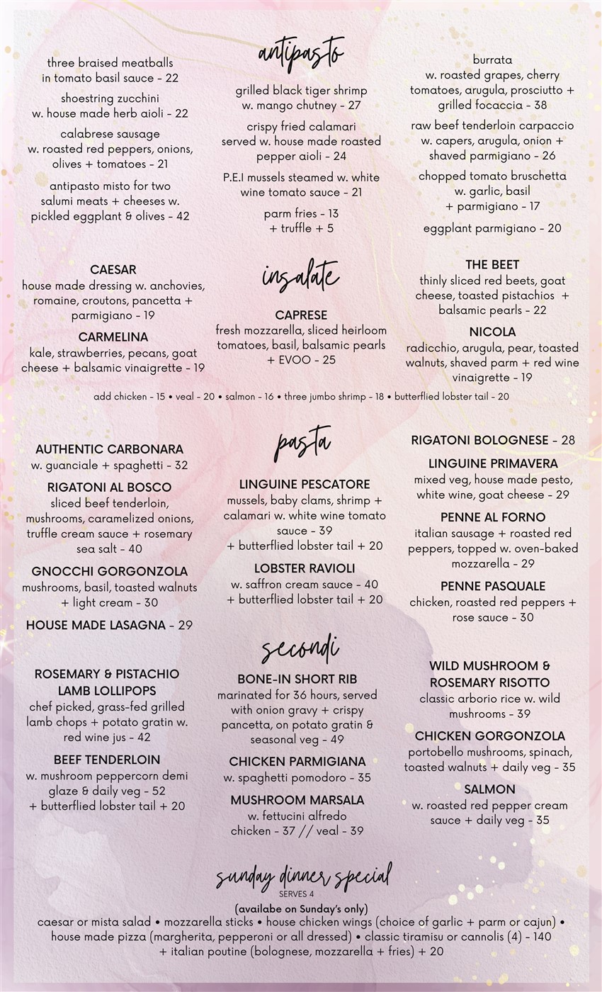 Dinner Menu
